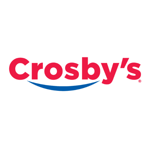red and blue logo for crosby's convenience stores