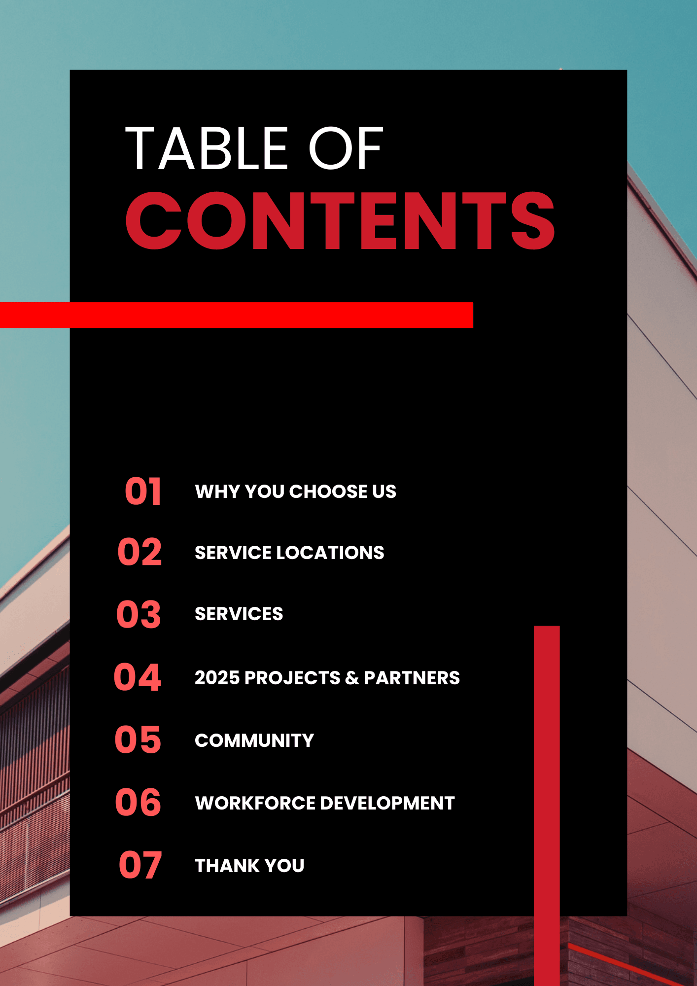 2025 PrideCAS Year in Review Table of Contents