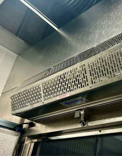 AC unit of a walk in commercial cooler