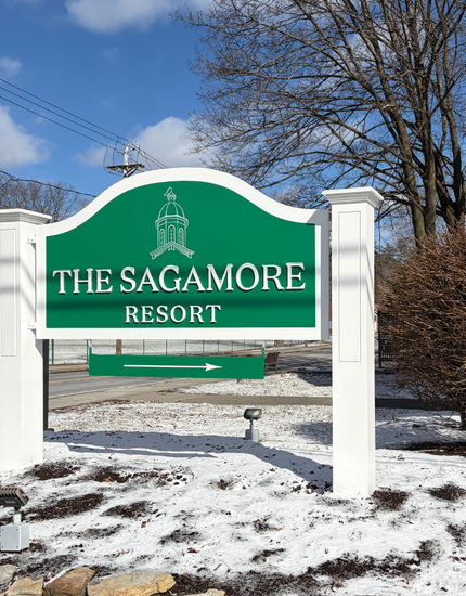 sign reading sagamore resort